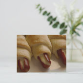 Varkens in een deken met kaas briefkaart (Staand voorkant)