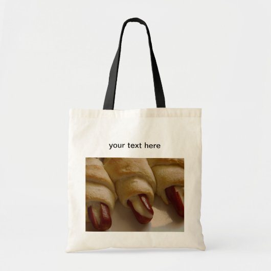 Varkens in een deken met kaas grappig tote bag (Voorkant)