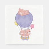 Varkens in een luchtballon servet (Voorkant)
