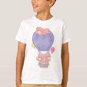 Varkens in een luchtballon t-shirt (Voorkant)