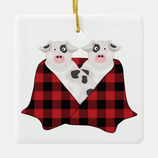 Varkens in een Ornament van de Blanket (Voorkant)