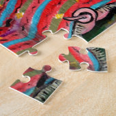 Varkens in een Romantische Night Moon Stars Kunst Legpuzzel (Zijkant)