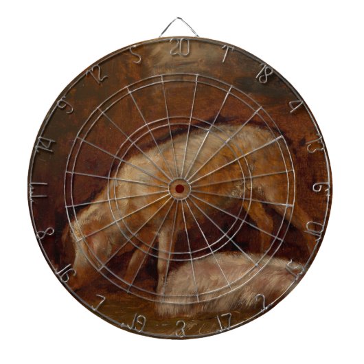 Varkens in een Stable (Animal Art) Dartbord (Voorkant)
