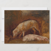 Varkens in een Stable (Animal Art)