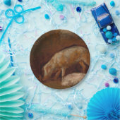 Varkens in een Stable (Animal Art) Papieren Bordje (Feest)