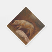 Varkens in een Stable (Animal Art) Servet (Hoek)