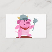 Varkens in het wandelenkostuum | achtergrondkleur  visitekaartje (Achterkant)