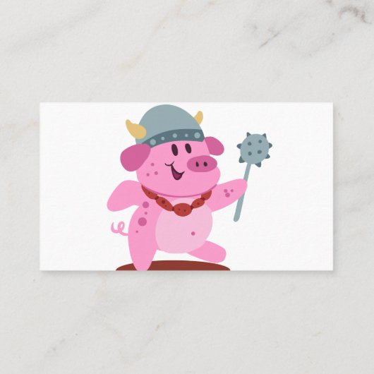 Varkens in het wandelenkostuum | achtergrondkleur  visitekaartje (Achterkant)