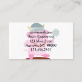 Varkens in het wandelenkostuum | achtergrondkleur  visitekaartje (Voorkant)