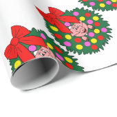 Varkens in kerstmis cadeaupapier (Rol Hoek)