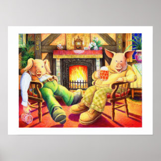 Varkens in klaver poster