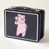 Varkens in Poker met pokerchips (Achterkant)