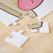 Varkens in Poker met pokerkaarten Legpuzzel (Zijkant)