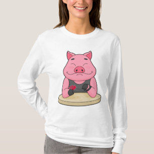 Varkens in Poker met pokerkaarten T-shirt