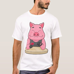 Varkens in Poker met pokerkaarten T-shirt