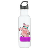 Varkens in Snowboard Sports & Ski goggles Waterfles (Voorkant)