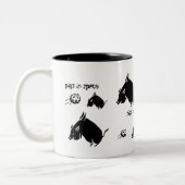 Varkens in Space II Tweekleurige Koffiemok (Links)