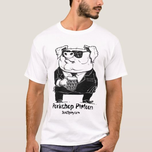 Varkens in zwart t-shirt (Voorkant)