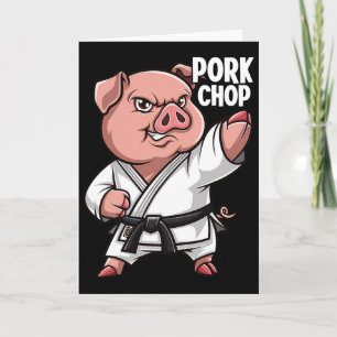 Varkens Karate Varkenskarbonade Grappig Varken Zwi Kaart