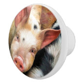 VARKENS KERAMISCHE KNOP (Rechts)