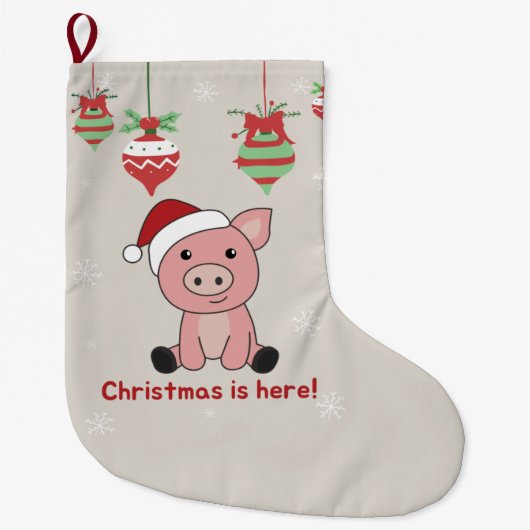 Varkens Kerst Varkens Grote kerstmis S Kerstsok (Voorkant)