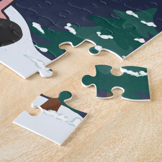 Varkens Kerst Varkens Puzzle Legpuzzel (Zijkant)