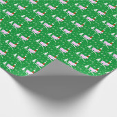 Varkens Kerst Varkentje met Rode Neus Cadeaupapier (Hoek)