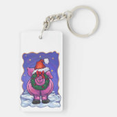 Varkens Kerstmis Sleutelhanger (achterkant)