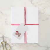 Varkens kerstwinterdieren Varkens Cadeaulabel (Met Touw)