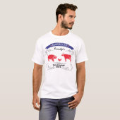 Varkens, kippen en koeien  Barbeque Logo T-shirt (Voorkant volledig)