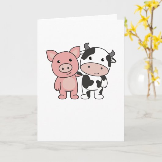 Varkens Koe Varkenshouderdieren Kaart (Gele Bloem)