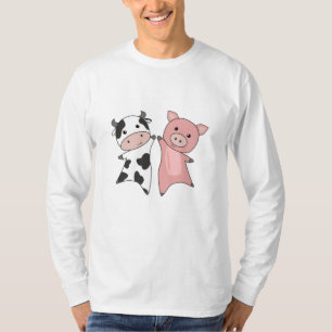 Varkens Koe Varkenshouderdieren T-shirt