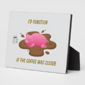 Varkens Koffie Humor| Ik zou functioneren als koff Fotoplaat (Zijkant)
