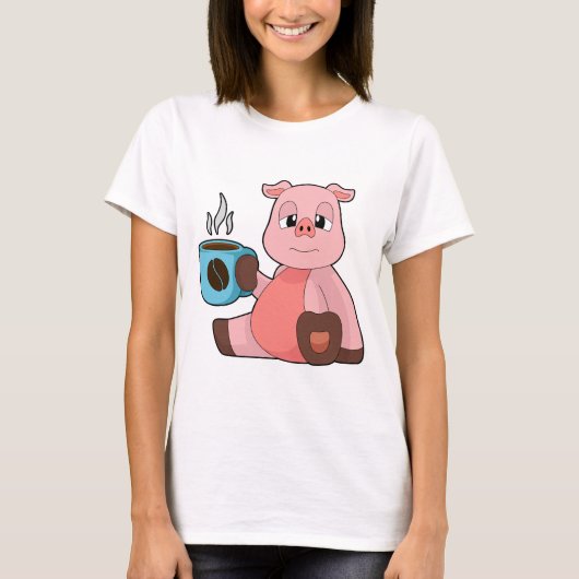 Varkens koffiemok t-shirt (Voorkant)