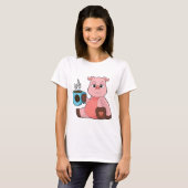 Varkens koffiemok t-shirt (Voorkant volledig)