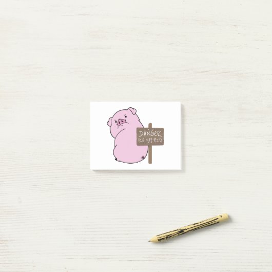 Varkens kunnen post-it notities bijten post-it® notes (Op bureau)