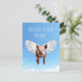 Varkens kunnen vliegen briefkaart (Staand voorkant)