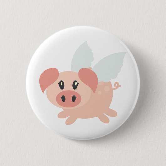 Varkens kunnen vliegen ronde button 5,7 cm (Voorkant)