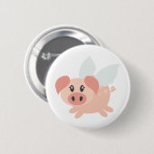 Varkens kunnen vliegen ronde button 5,7 cm (Voorkant /achterkant)