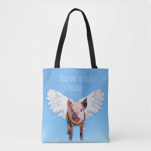 Varkens kunnen vliegen tote bag (Voorkant)