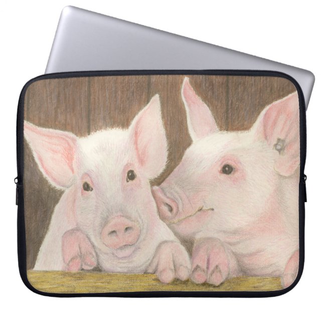 Varkens Laptop Sleeve (Voorkant)