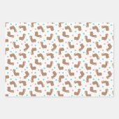 Varkens Llamas Katten Gemengde Dierenpatronen Inpakpapier Vel (Voorkant 2)