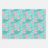 Varkens Llamas Katten Gemengde Dierenpatronen Inpakpapier Vel (Voorkant)