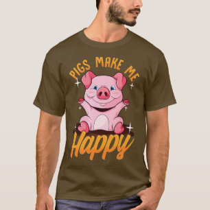 Varkens maken me blij Schattig biggetje T-shirt