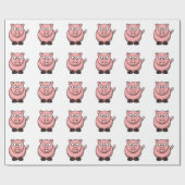 Varkens maken me gelukkig cadeaupapier (Vlak)