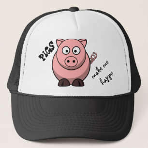 Varkens maken me gelukkig trucker pet