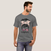 Varkens Mam Messy Hair in Bun Bandana varkensmam T-shirt (Voorkant volledig)