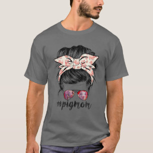 Varkens Mam Messy Hair in Bun Bandana varkensmam T-shirt