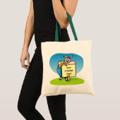Varkens met grote canvas tas gebarentaal (Voorkant (product))