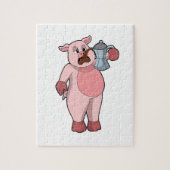 Varkens met koffie legpuzzel (Verticaal)